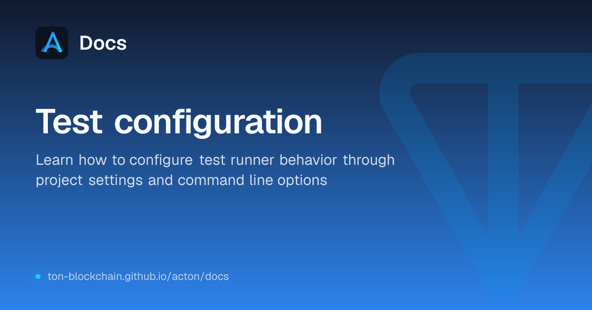 Test configuration