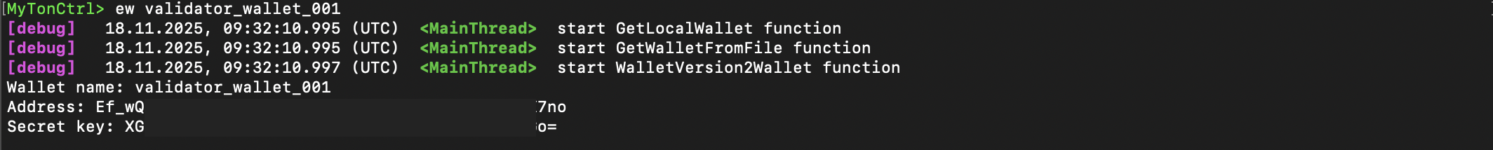 Back-up validator wallet