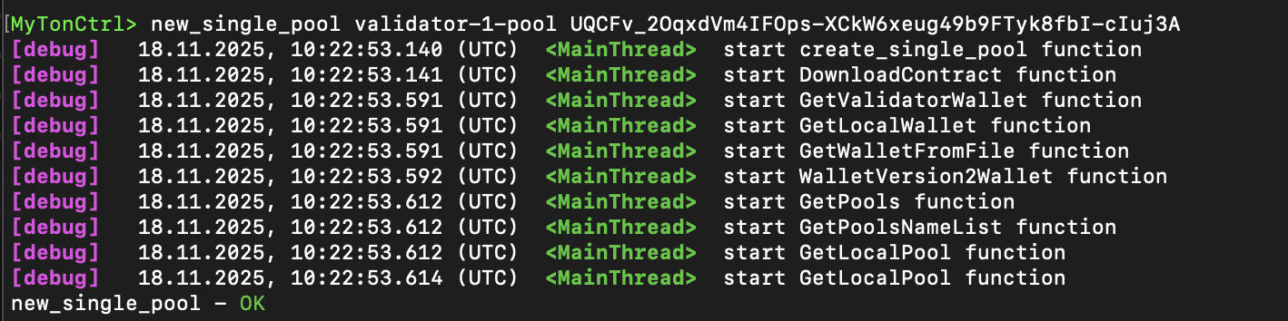 Create a single pool