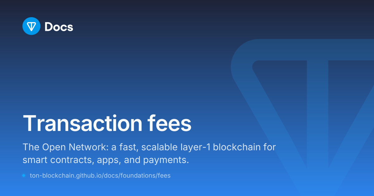 Transaction fees